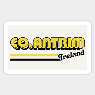 County Antrim / Retro Style Irish County Design Magnet